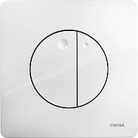 Wisa Quadro bedieningspaneel Gaia met dual flush 2-knops, wit
