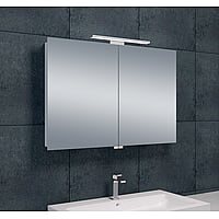 Wiesbaden Luxe spiegelkast met LED-verlichting 60 x 90 x 14 cm, aluminium