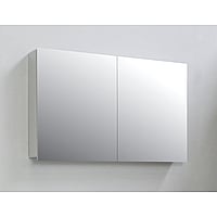 Sub Online spiegelkast met 2 deuren en spiegels aan de binnenzijde van de deuren 60 x 97 x 14 cm, grijs
