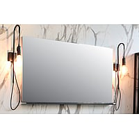 Sub spiegel met indirecte led boven- en onderverlichting 120x60x3 cm, aluminium