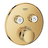 GROHE Grohtherm SmartControl afdekset douchethermostaat met omstel rond, cool sunrise