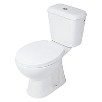 Differnz staand toilet met toiletbril, reservoir en AO uitgang 65,8 x 72,5 x 36 cm, wit