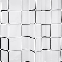 Differnz Cubi douchegordijn waterdicht 180 x 200 cm, zwart