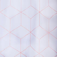 Differnz Pastillo waterdicht douchegordijn 180 x 200 cm, wit / rood koper