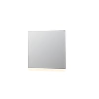 INK SP3 spiegel met aluminium frame met indirecte boven of onder LED-verlichting en sensorschakelaar 80 x 90 x 4 cm