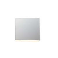 INK SP3 spiegel met aluminium frame met indirecte boven of onder LED-verlichting en sensorschakelaar 80 x 100 x 4 cm