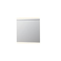 INK SP6 spiegel met aluminium frame met indirecte boven- en onder LED-verlichting, colour-changing en sensorschakelaar 80 x 90 x 4 cm