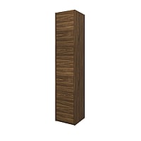 Proline hoge kast met 1 push-to-open deur en 4 glazen planchetten 35 x 35 x 169 cm, cabana oak