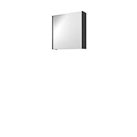 Proline Comfort spiegelkast met spiegels aan binnen- en buitenzijde en 1 deur 60 x 60 x 14 cm, mat zwart