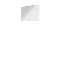 Proline Comfort spiegelkast met spiegels aan binnen- en buitenzijde en 2 deuren 80 x 60 x 14 cm, glans wit