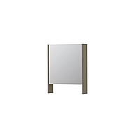 INK SPK3 spiegelkast met 1 dubbel gespiegelde deur, open planchet, stopcontact en schakelaar 60 x 14 x 74 cm, greige eiken