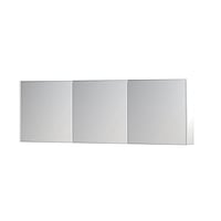 INK SPK1 spiegelkast met 3 dubbel gespiegelde deuren, stopcontact en schakelaar 180 x 14 x 60 cm, mat wit