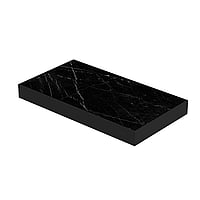 INK Tilo Contra tegelframe van gepoedercoat staal incl. watervaste constructieplaat met tegel 40x4x22 cm, mat zwart/mat zwart marmer
