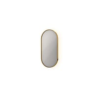 INK SP21 ovale spiegel verzonken in stalen kader met indirecte LED-verlichting, verwarming, colour-changing en sensorschakelaar 80 x 40 x 4 cm, mat goud