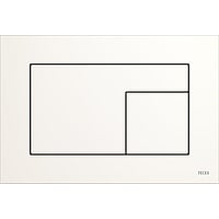 TECE Velvet wc-bedieningsplaat voor duospoeling 22 x 15 x 0,5 cm, Bianco Kos / Wit