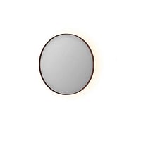 INK SP17 ronde spiegel voorzien van dimbare LED-verlichting, verwarming en colour-changing ø 60 cm, geborsteld koper