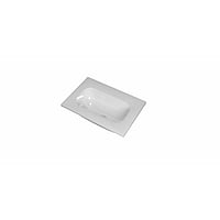INK Reflekt polystone wastafel zonder kraangat 60 x 40 x 1,5 cm, glanzend wit