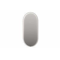 INK SP28 ovale spiegel verzonken in kader met dimbare LED-verlichting, color changing, spiegelverwarming en schakelaar 120 x 4 x 40 cm, mat wit