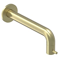 IVY Bond fonteinset: fonteinkraan geschikt voor wandmontage 1/2" aansluiting en inkortbaar met clickplug, geborsteld mat goud PVD