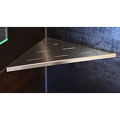 LoooX Corner Shelf hoekplanchet 30x22 cm, rvs geborsteld