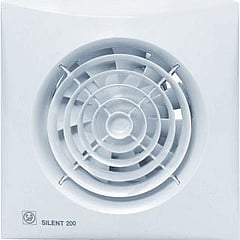 Soler & Palau Design 200CRZ badkamerventilator met hygrostaat en timer 18 x 18 cm, wit