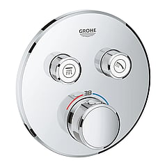 GROHE Grohtherm SmartControl afdekset douchethermostaat met omstel rond, chroom