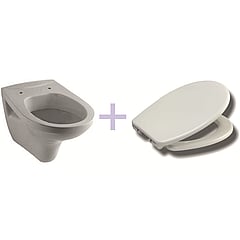 Geberit E-Con hangend toilet diepspoel met Ultimo 2.0 zitting, wit