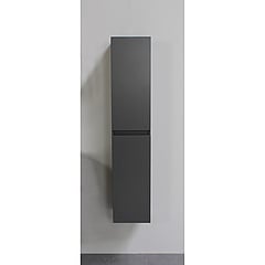 Sub Online greeploze hoge kast met 2 deuren 145 x 30 x 30 cm, mat antraciet