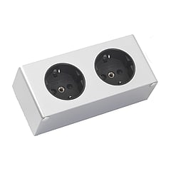Sub Online dubbel stopcontact voor de spiegelkast, aluminium