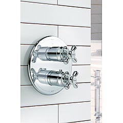 Hotbath Amice klassieke inbouwthermostaat met 2-weg stop-omstel ⌀19,5 cm, chroom