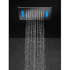 Hotbath Mate hoofddouche met blauwe LEDs en water sensor aan/uit 30x30 cm vierkant, chroom