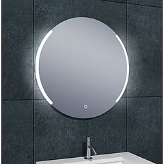 Wiesbaden Round dimbare, ronde spiegel met led-verlichting en verwarming 80 cm