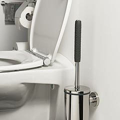 Tiger Boston Comfort & Safety toiletborstel met houder 9x12,6x46,9 cm, rvs glans