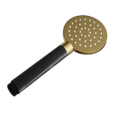 Hotbath Cobber losse handdouche 17,5 cm, zwart/geborsteld messing PVD