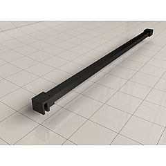 Sub Slim stabilisatiestang inclusief muur- en glaskoppeling 120 cm, mat zwart