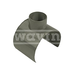 Wavin PVC l-klem aftak / aanboor zadel 80/75x50 mm, grijs