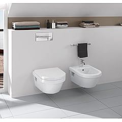 Villeroy & Boch O.novo CombiPack hangend toilet diepspoel Directflush compact inclusief toiletzitting met softclose en quickrelease, wit