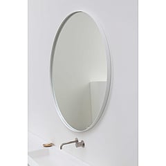 INK SP15 ronde spiegel verzonken in stalen kader ø 60 cm, mat wit