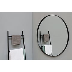 INK® SP15 ronde spiegel verzonken in stalen kader ø 40 cm, mat zwart