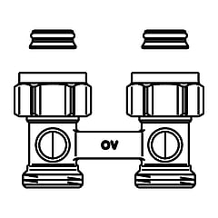 Oventrop Multiflex H-onderblok F recht 3/4"x3/4" 1015813