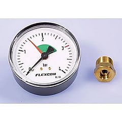 Flamco Flexcon manometer 1/4"-63mm 0-4 bar radiaal