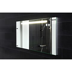 LoooX M-Line spiegel met bovenverlichting en spiegelverwarming 140 x 60 cm