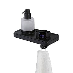 Geesa Frame zeepdispenser met planchet en haak 21 x 10,8 x 20,5 cm, zwart