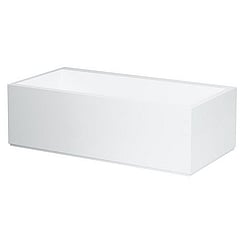 Kartell•LAUFEN vrijstaand bad met zitgedeelte rechts Solid Surface 170x86x44cm verlichte afvoer voorzijde, wit