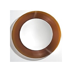 Kartell•LAUFEN spiegel met rand ø78cm en LED-verlichting, amber
