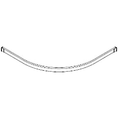 Sub Free basic geleiderail kwartrond voor wand 90cm 1486mm chr., chroom