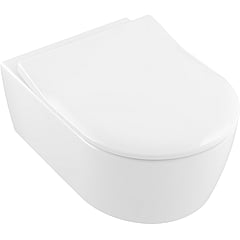 Villeroy & Boch Avento CombiPack hangend toilet diepspoel CeramicPlus Directflush inclusief toiletzitting SlimSeat en softclose en quickrelease, wit