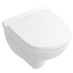 Villeroy & Boch O.novo CombiPack hangend toilet diepspoel CeramicPlus compact inclusief toiletzitting met softclose en quickrelease, wit