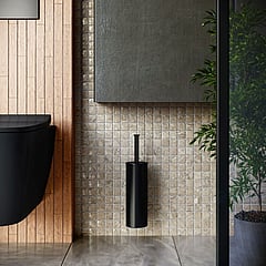 Hotbath Gal wc-borstelgarnituur wandmodel 34 x 8,2 x 12,2 cm, mat zwart