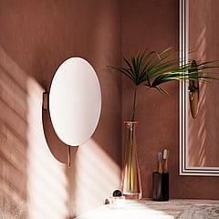 Hotbath Gal vergrotingsspiegel rond met wandmontage, ø 20 cm, mat zwart